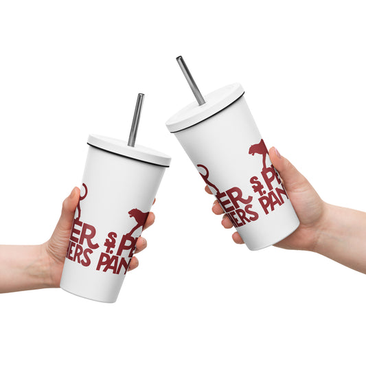 Panther Tumbler - 20oz with straw